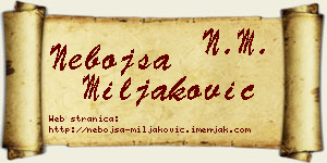 Nebojša Miljaković vizit kartica